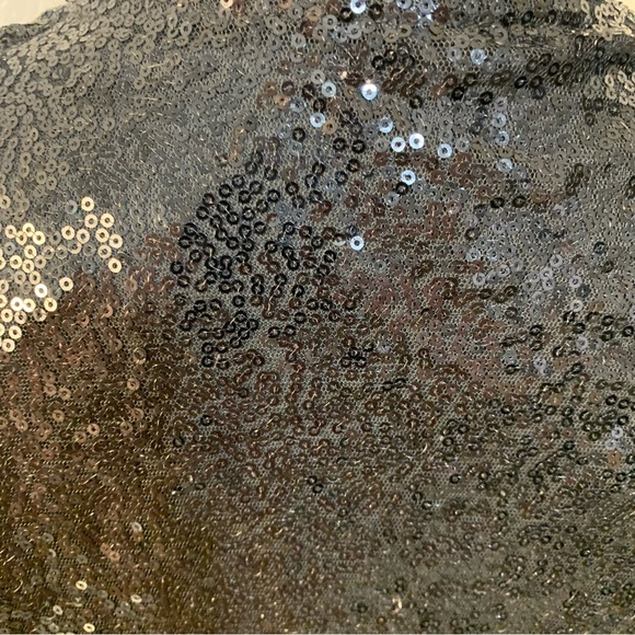 Black Sequin Sparkling bling bombers event jacket - Picture 5 of 11